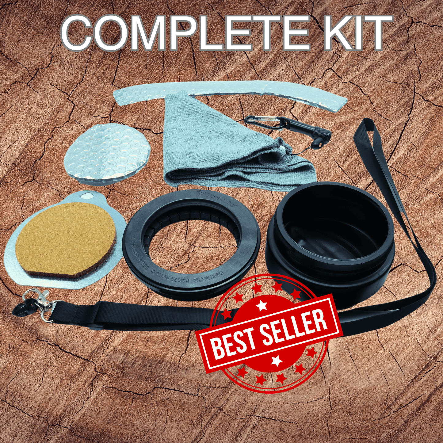 EZ Beaver Bait Buddy complete kit with small tackle box, bait holder, cleaning cloth, and accessories for fishing. Best seller in durable tackle gear.