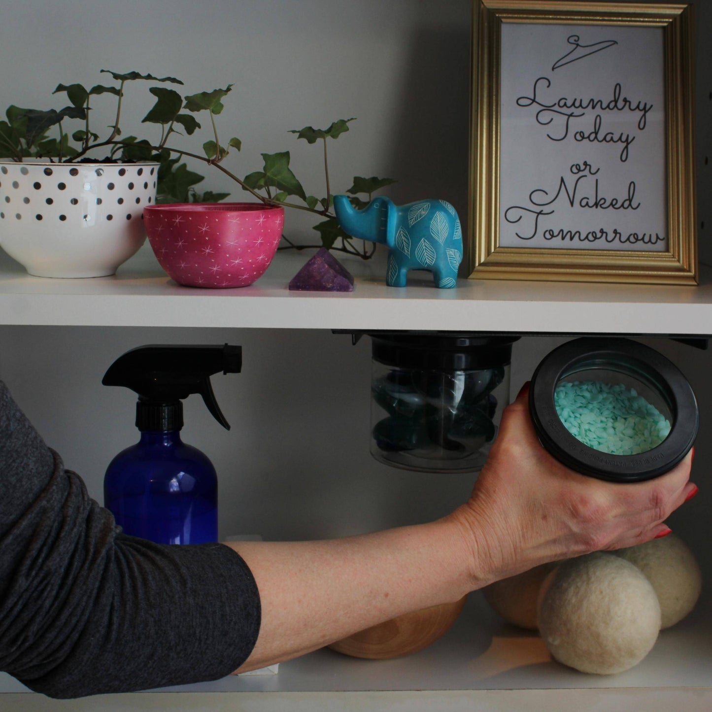 Under Cabinet or Under Shelf Space Saving Airtight Storage Canisters