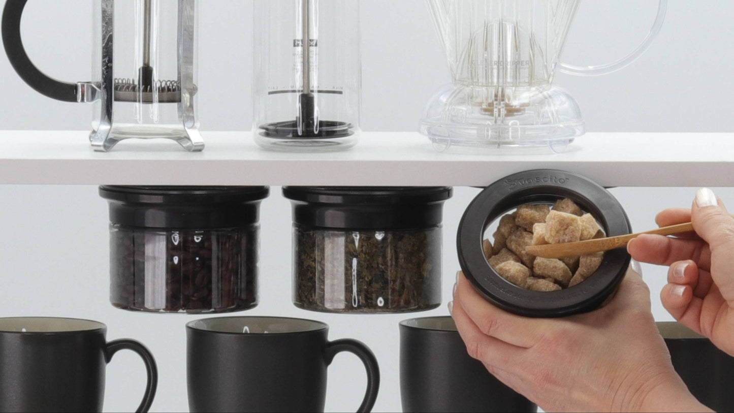 Kitchen Space Saving Stash Jars Organizer for Cabinets