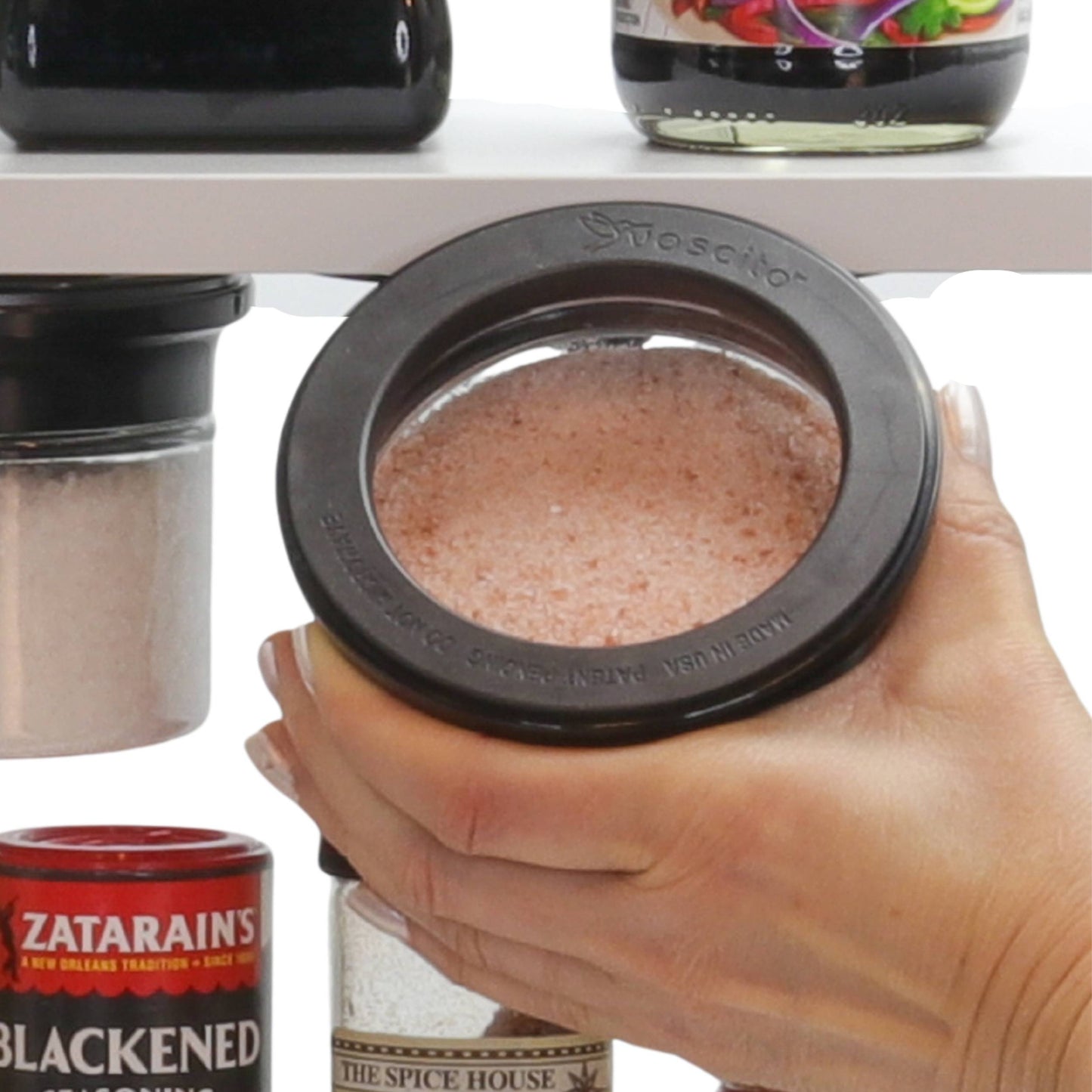 Kitchen Space Saving Stash Jars Organizer for Cabinets