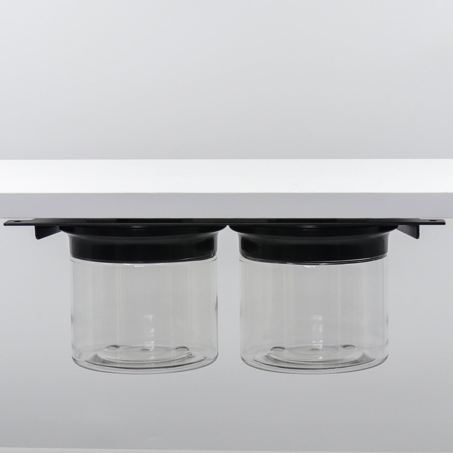 Under the Sink Bathroom Storage - Includes Modern Bath Canisters with Labels for Cotton Balls, Rounds, Flossers and more!