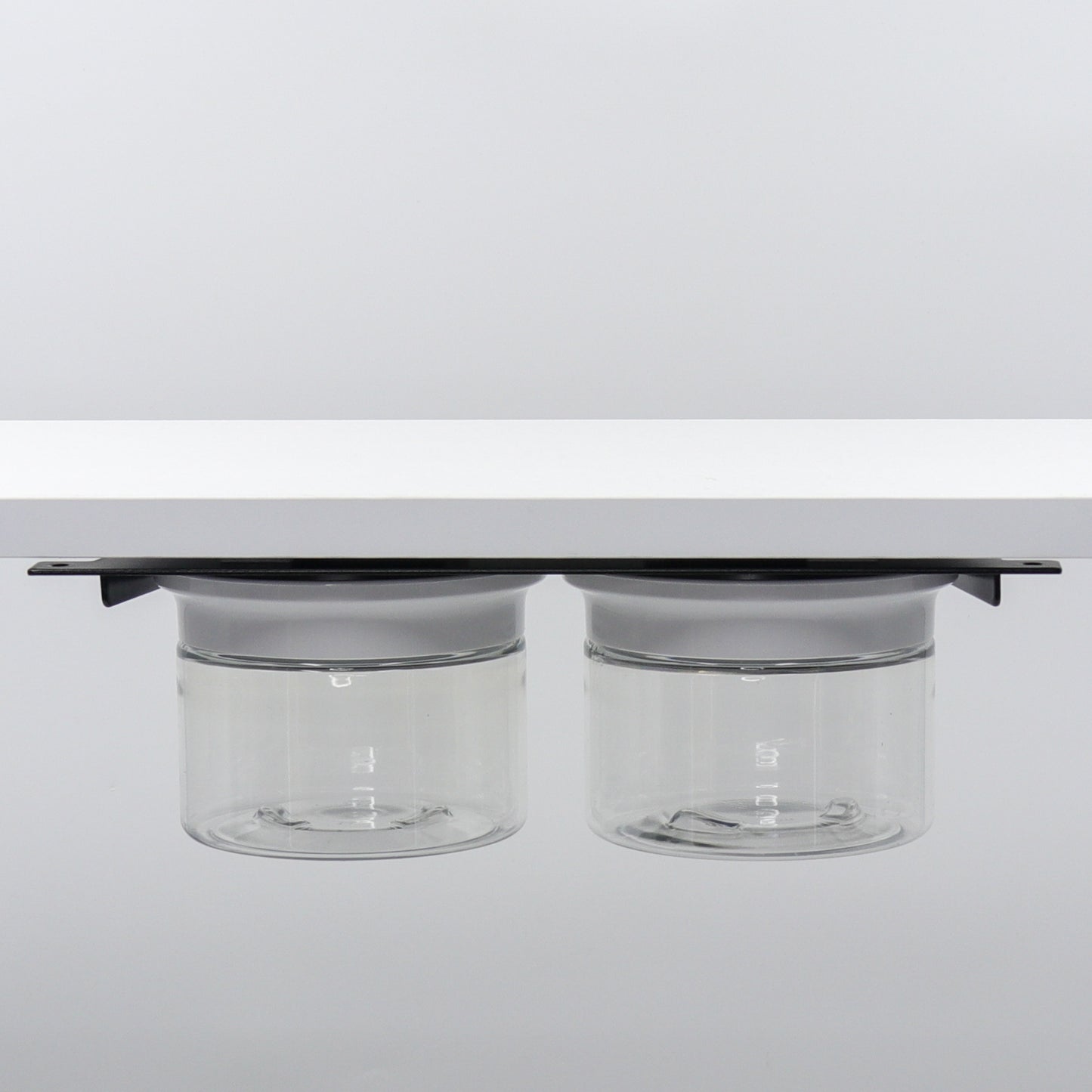 Under the Sink Bathroom Storage - Includes Modern Bath Canisters with Labels for Cotton Balls, Rounds, Flossers and more!