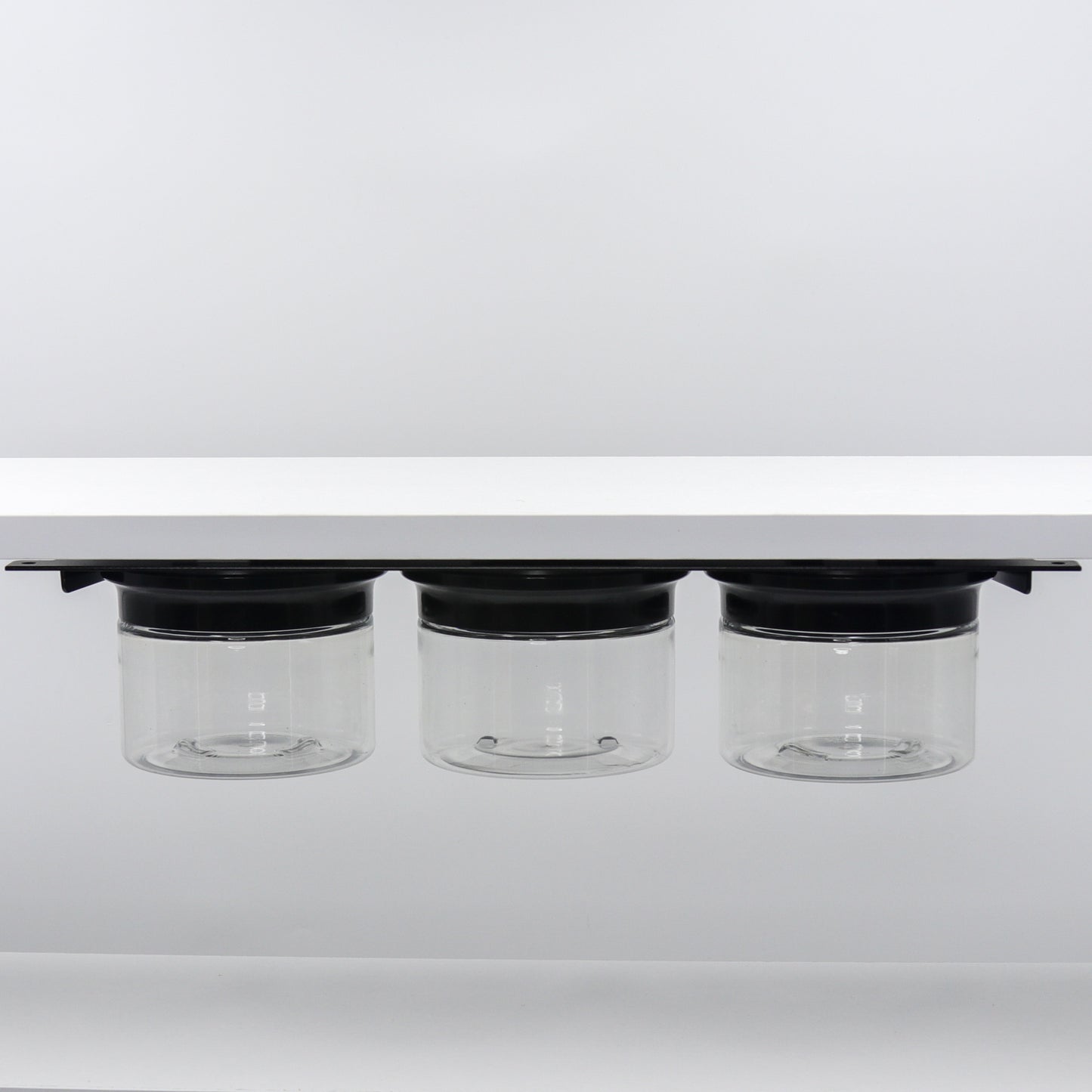 Under the Sink Bathroom Storage - Includes Modern Bath Canisters with Labels for Cotton Balls, Rounds, Flossers and more!