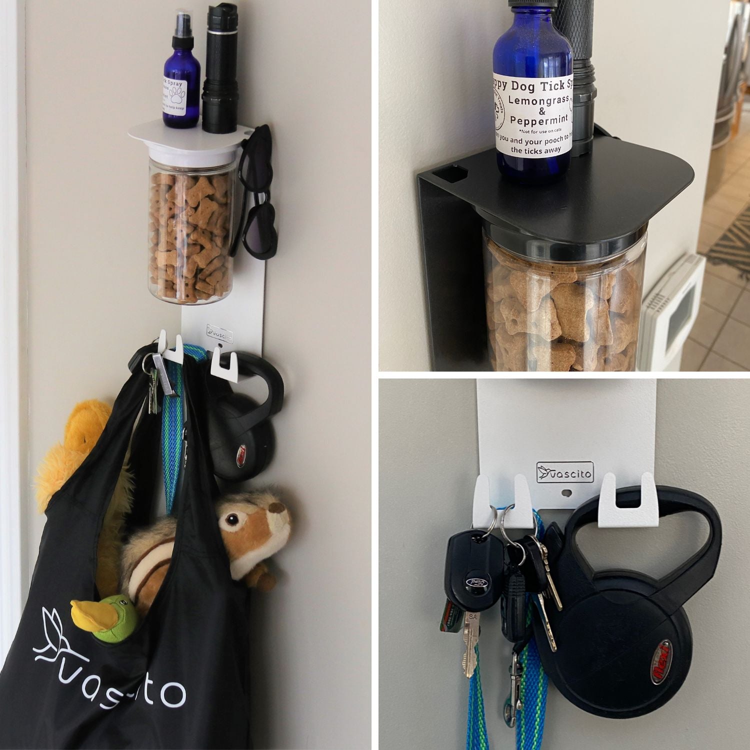 Puppy Essentials Dog Organizer with Airtight Dog Treat Jars