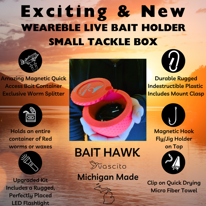 Ice Fishing Bait Puck – One-Handed Quick Access with Built-In Talon Cutters &amp; Insulated Design