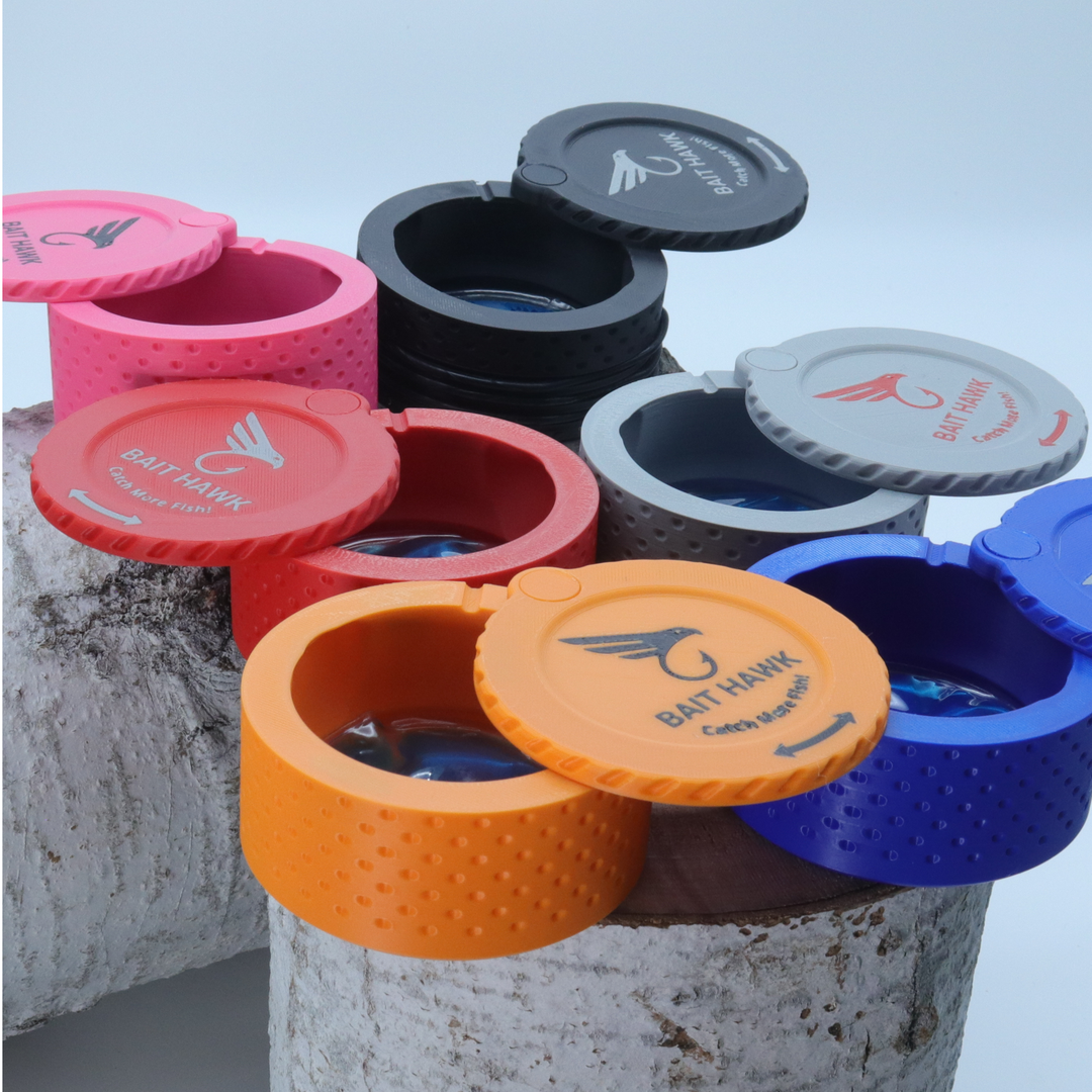 Ice Fishing Bait Puck – One-Handed Quick Access with Built-In Talon Cutters &amp; Insulated Design