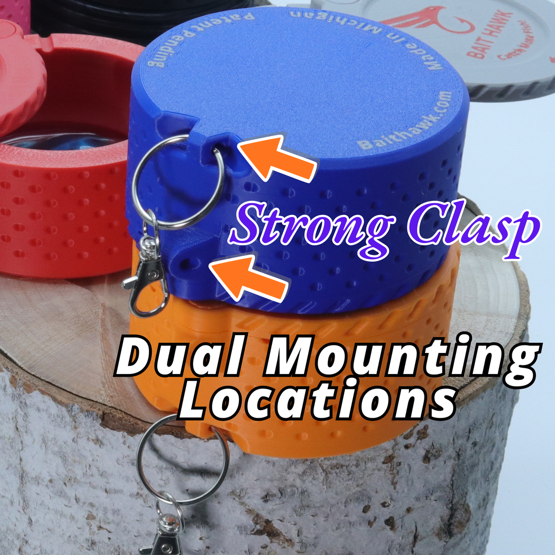 Ice Fishing Bait Puck – One-Handed Quick Access with Built-In Talon Cutters &amp; Insulated Design